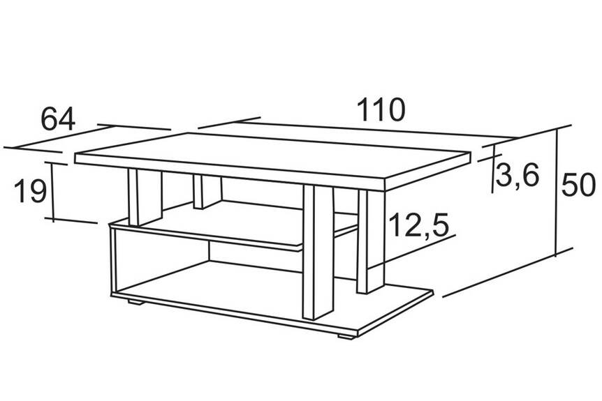 Konferenční stůl Artur 64×110