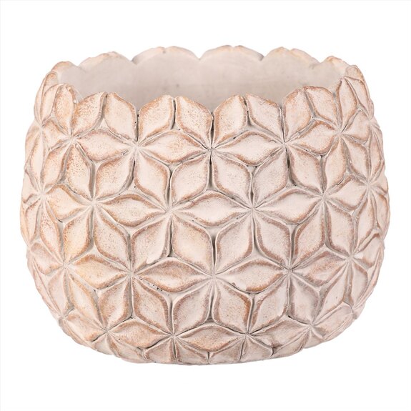 Obal na květiny - betonový, světle šedý