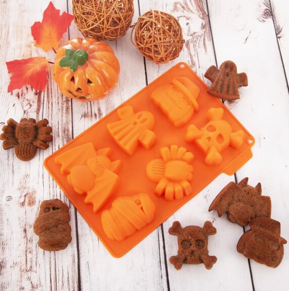 Forma silikon Halloween mix 6 oranžová