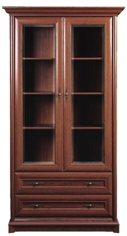 Vitrína KENT kaštan EWIT 2d2s sklo