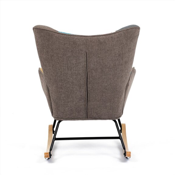 Křeslo houpací AK-374 PW2 potah patchwork látka