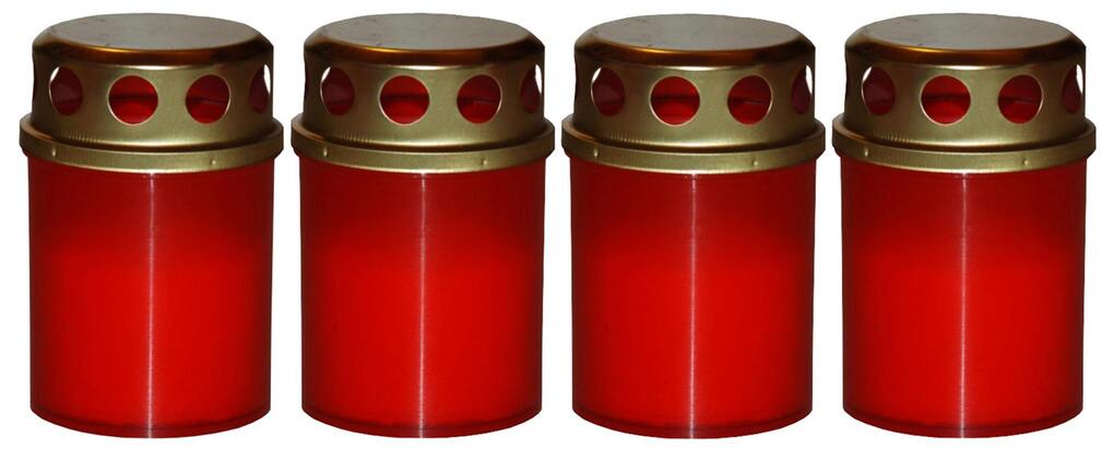 Svíčka plastová s víčkem, 4 ks, 35g