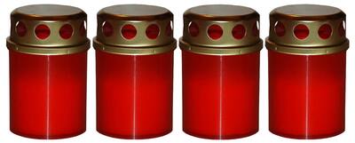 Svíčka plastová s víčkem, 4 ks, 35g