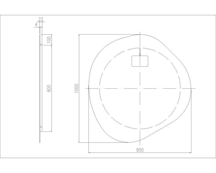 Zrcadlo SNAB STYLE  1000x920