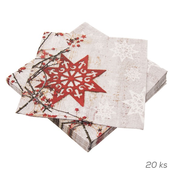 Ubrousek papír Nordic stars 20 ks 33x33 cm