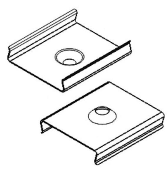 Montážní úchyt U kulatý otvor, nerez ocel, ks