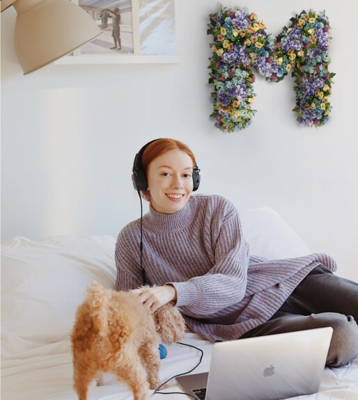 Písmeno z růži M - Flower fusion