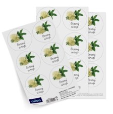 Samolepky na láhve Bezový sirup 18 CZ