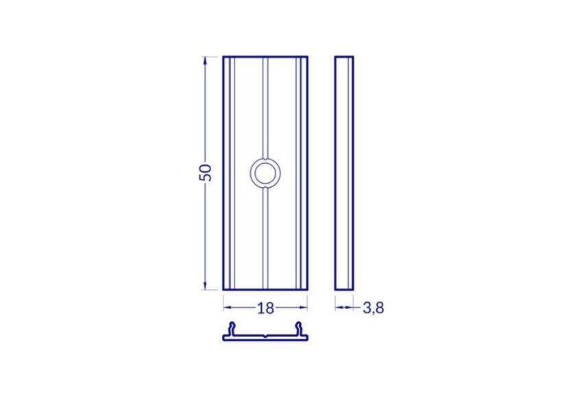 Montážní spojka WIRELI X - 180° (SURFACE10, GROOVE10, CORNER10), ks