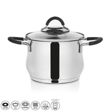 Hrnec nerez DALIE 2,4 poklice sklo