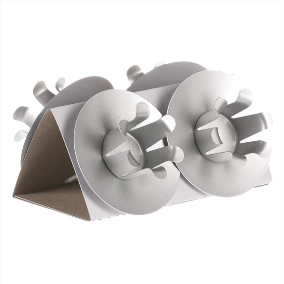 Bodec na kónickou svíčku, sada 4ks, matná stříbrná.