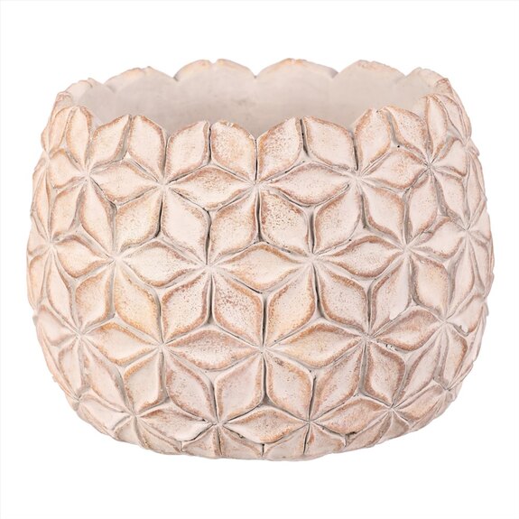 Obal na květiny - betonový, světle šedý