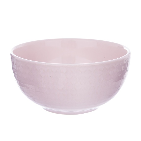 Miska ker. polévková RELIEF pr. 14 cm růžová