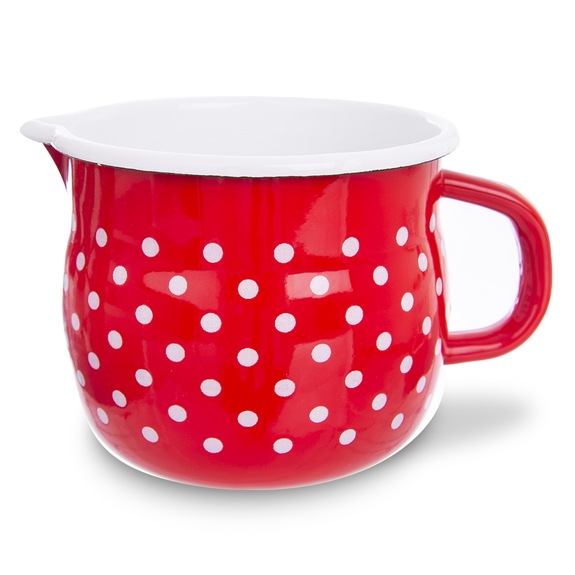 Hrnek smalt TEČKA Belly 1,9 l, pr. 14 cm