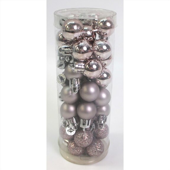 Ozdoby plastové, barva: mix růžové, pr. 2 cm, cena za 1 balení (40 ks)