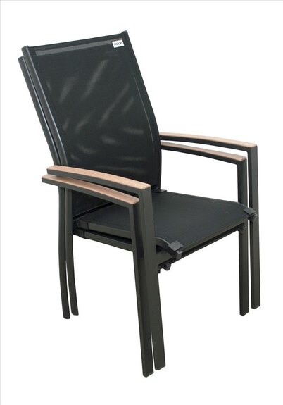 EXPERT WOOD antracit - gastro zahradní stohovatelné křeslo