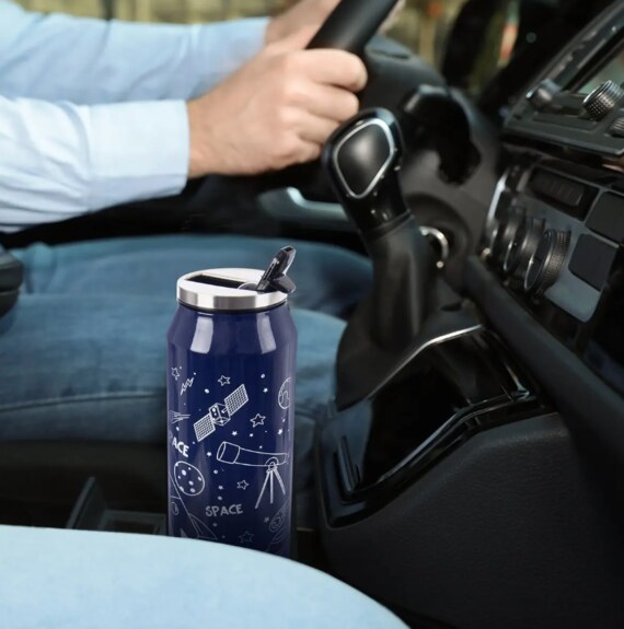 Termoska-plechovka nerez 0,5 l vesmír