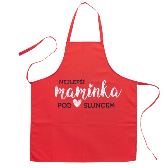 Zástěra kuch. bavlna NEJLEPŠÍ MAMINKA CZ