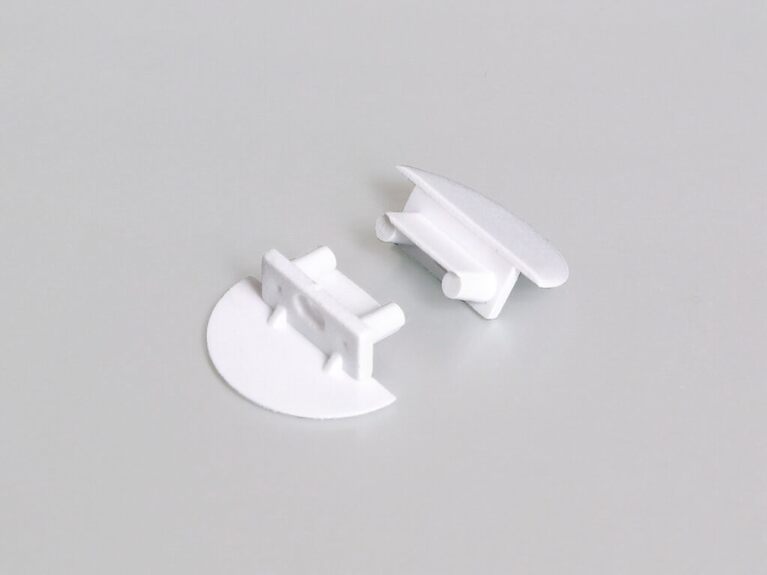 Koncovka WIRELI BEGTIN12 bílá půlkulatá s otvorem, pár