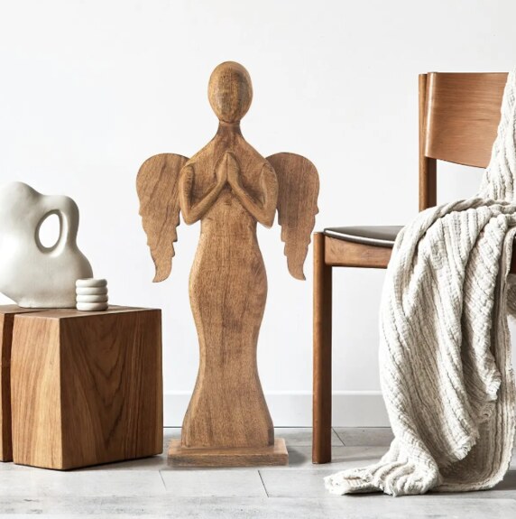 Anděl dřevo MANGO v. 107,5 cm