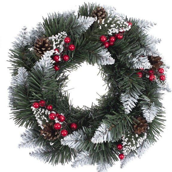 Věnec pvc 40cm s jeřabinou