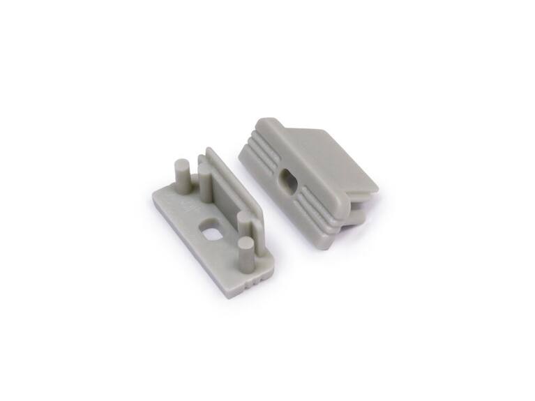 Koncovka WIRELI SURFACE10 šedá s otvorem, pár