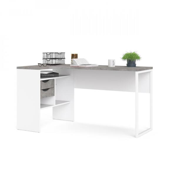 Psací stůl Felix 849 beton-bílá