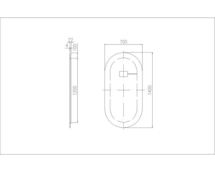 Zrcadlo SNAB STYLE  1400x700