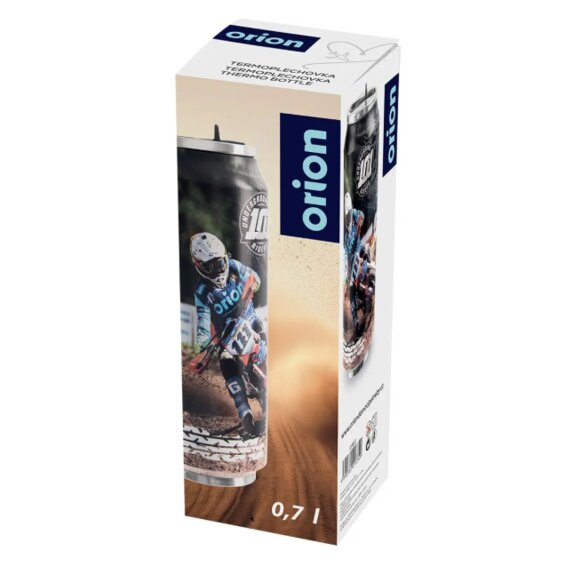 Termoska-plechovka nerez 0,7 l Motokros