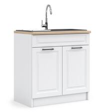 Kuchyňská skříňka dřezová Falco Irma D80-2D1B bílá MAT