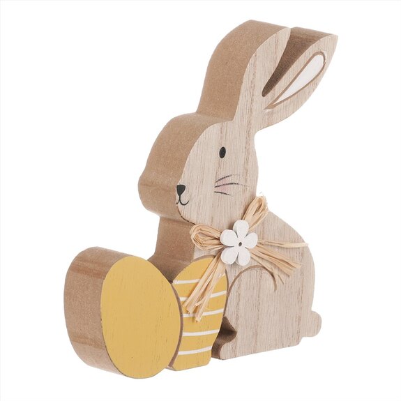 Zajíček s vajíčky, dřevěná dekorace.