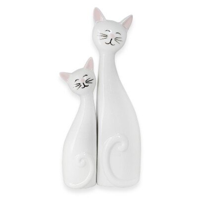 Kočky porcelán bílá S/2