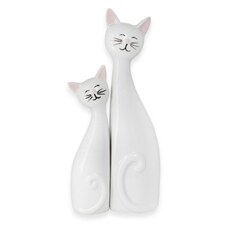 Kočky porcelán bílá S/2