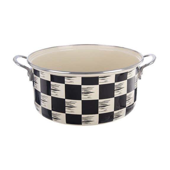 Kastrol smalt ŠACHOVNICE Lem 5 l