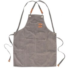 Zástěra PES/bavlna kuch. Canvas gril šedá