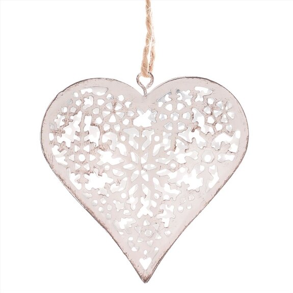 Srdce kovové, stříbrné UM0924 WT