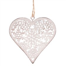 Srdce kovové, stříbrné UM0924 WT