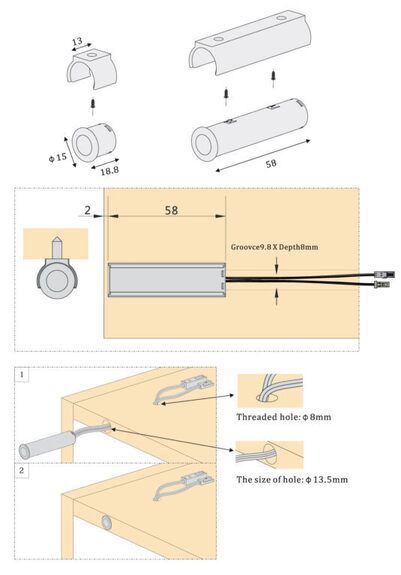 Spínač IR na mávnutí typ G (k zafrézování)