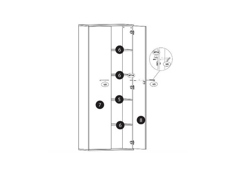 OLIER 01 policová skříň