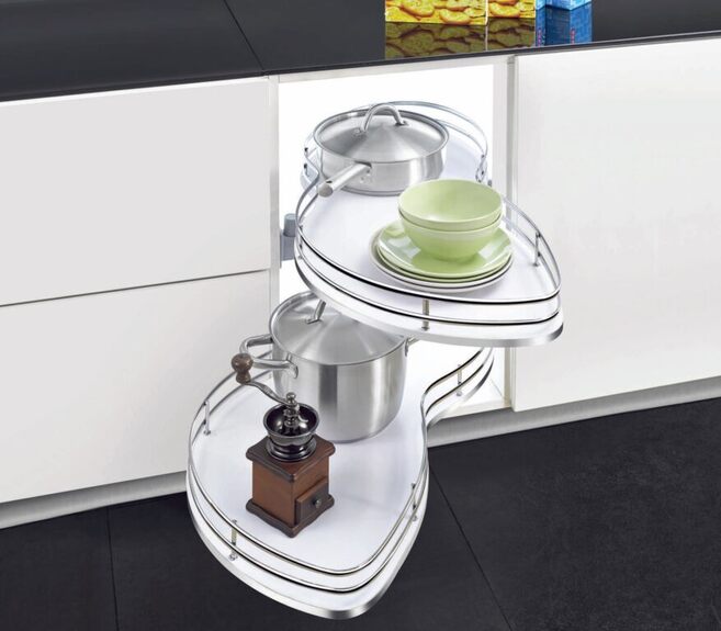 Rohová výsuvná police Elegance