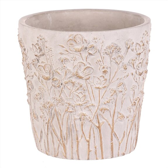 Obal na květiny - betonový, barva šedá