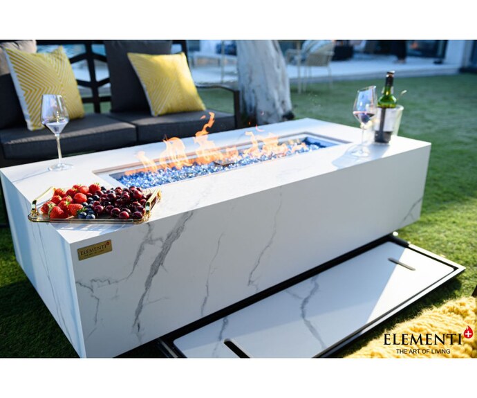 Stůl s plynovým ohništěm CARRARA