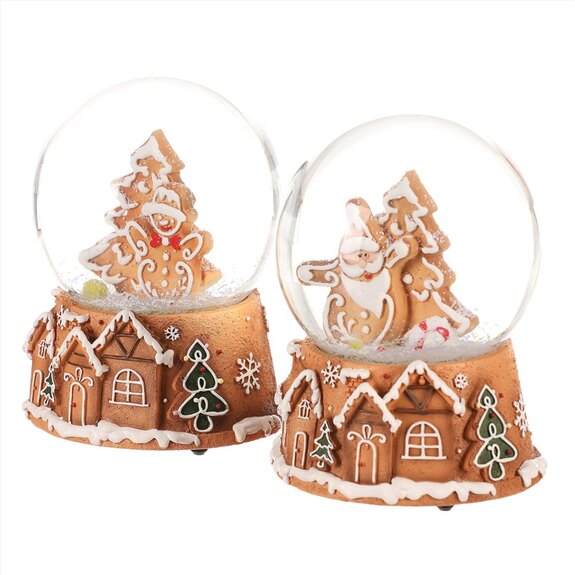 Sněžítko na perníkových domcích - polyresin, mix 2 druhů