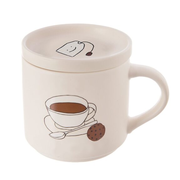 Hrnek porc.+víčko čaj 0,45 l