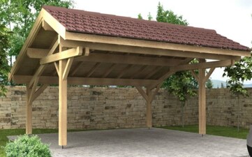 Francouzský přístřešek pro 2 auta