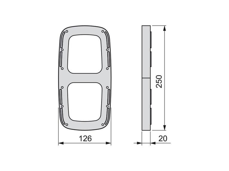 Distanční podložka pro sklopnou šatní týč SLING
