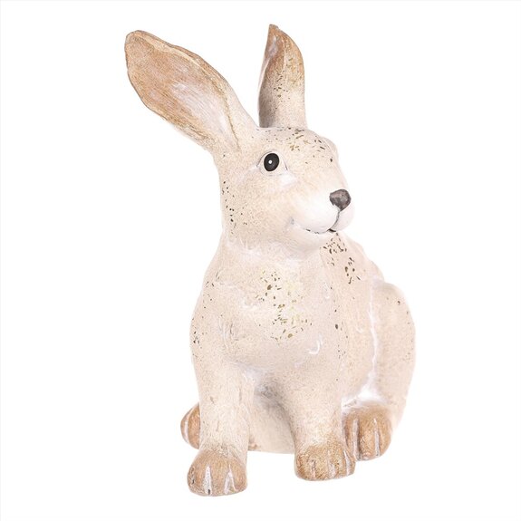 Zajíc keramický MT718-L - velký, barva světle béžová