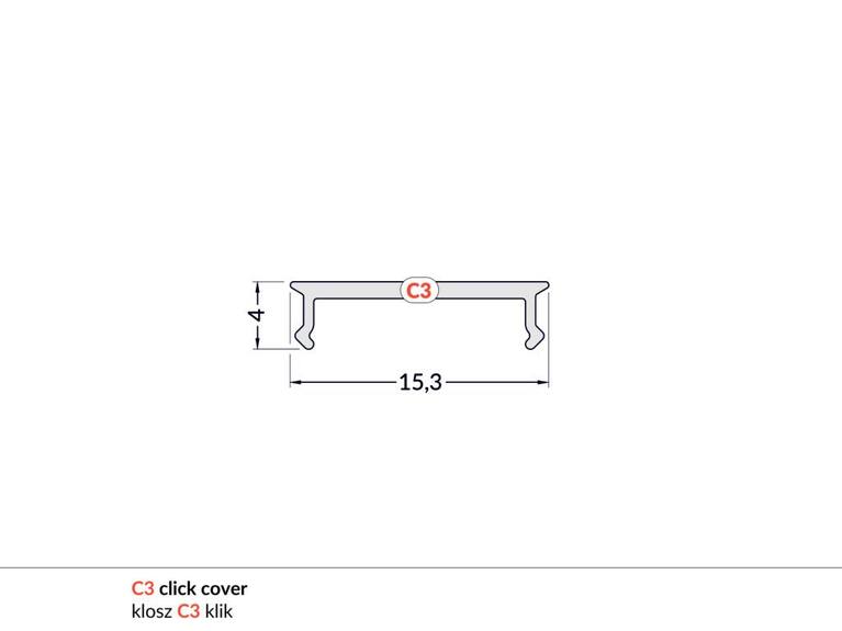 Difuzor WIRELI C3 KLIP ČERNÝ, 2m (metráž)