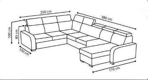 Sedací souprava Falco Norway U 2F-R-2UP-1-OTO