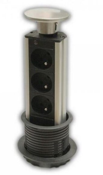 Zásuvka stolová výsuvná trojnásobná typ B